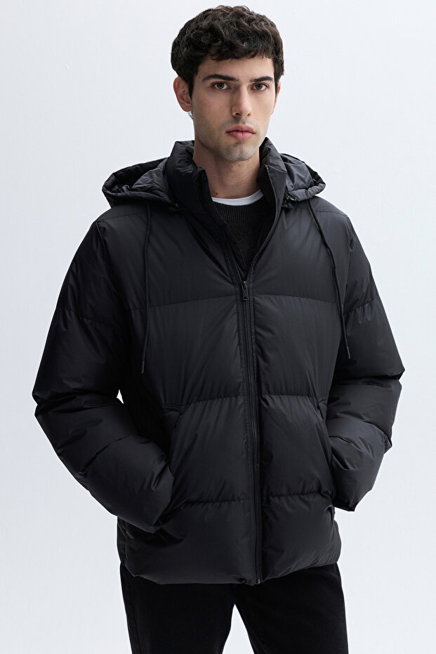 KAPİTONELİ KAPÜŞONLU PUFFER MONT - 1