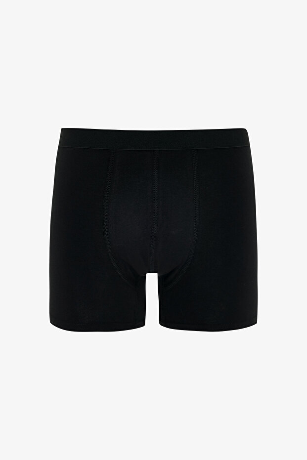Erkek Pamuklu Basic Black 3'lü Boxer - 2