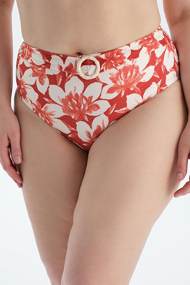 Multicolor Yüksek Bel Bikini Alt - 4