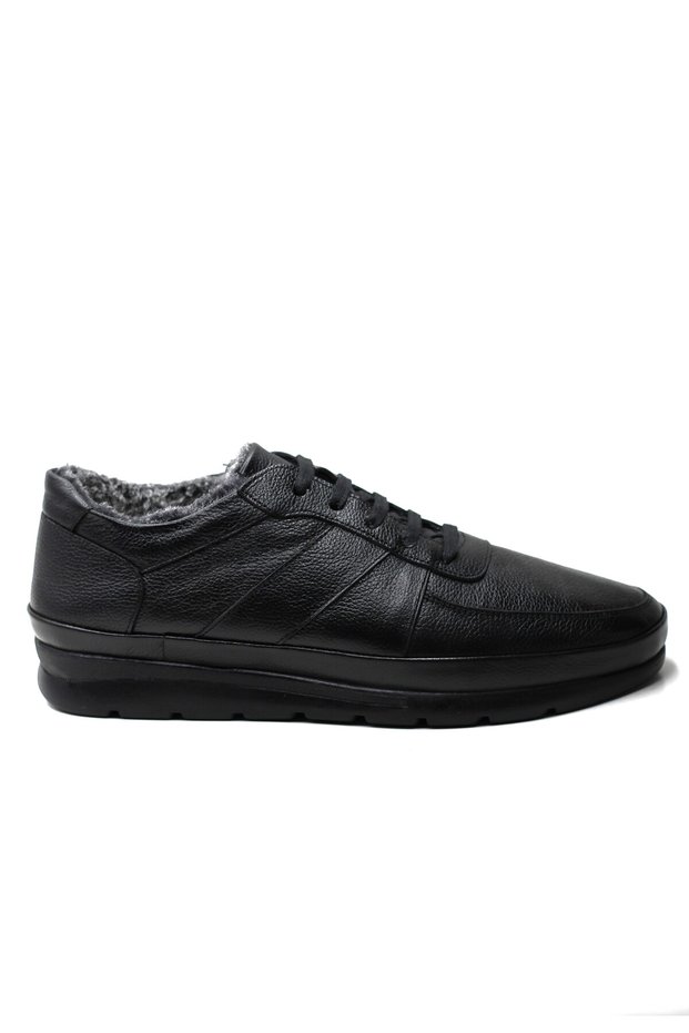 Men's 100% Genuine Leather Shoes with Fur Inside the Sole