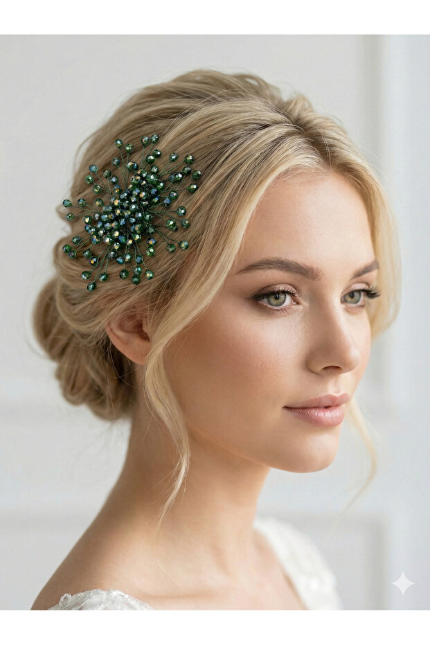 Fully Handmade Stylish And Elegant Wedding And Engagement Bridal Crown And Hair Accessory