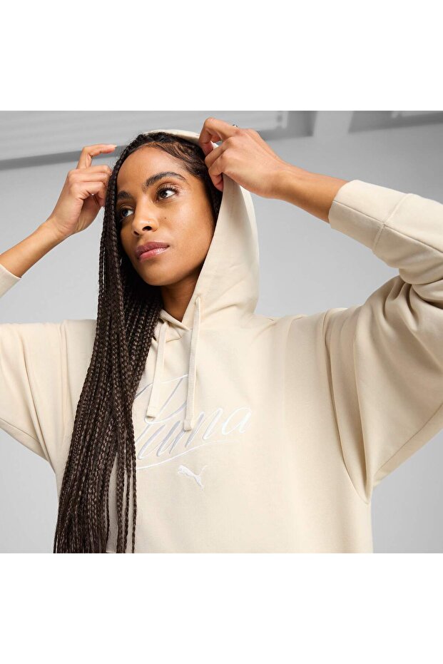 ESS SCRIPT Comfort Kadın Kapüşonlu SWEATSHIRT - 5