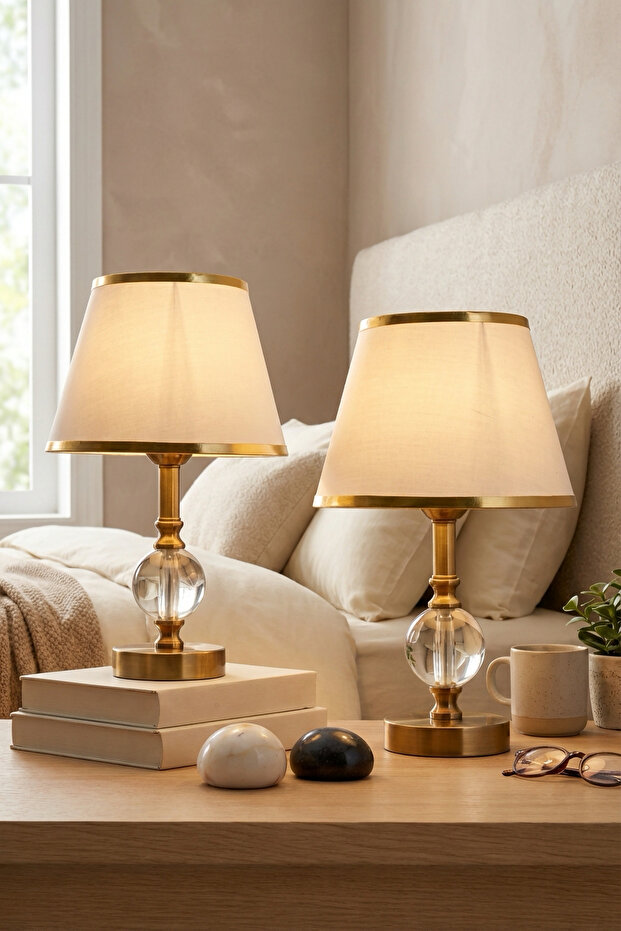 Elementer Bronz Çift Abajur - 3