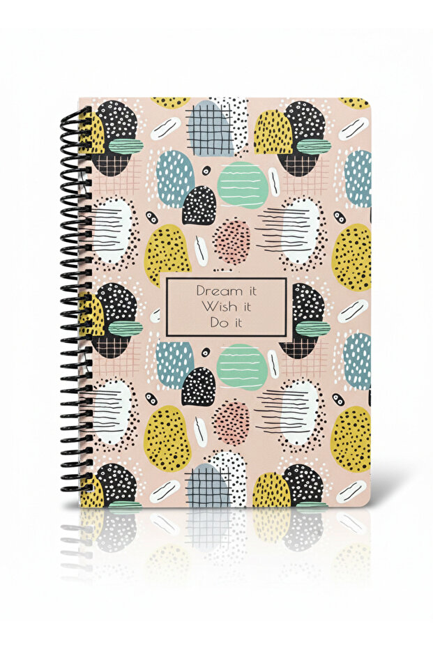 A5 Planner Spiral Notebook – Colorful Interior Design, 100 Sheets, 80 g