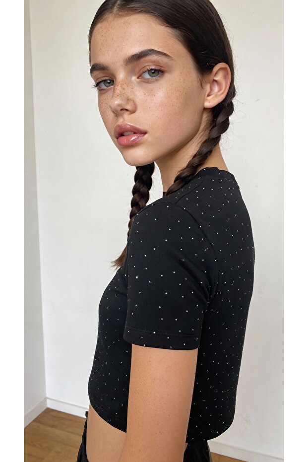 MODAL BASIC TAŞLI TSHIRT - 2