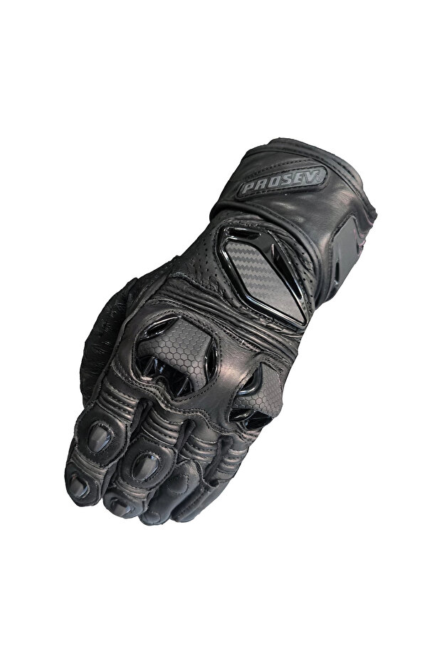 GL66 SİYAH DERİ YARIŞ ELDİVENİ - 1