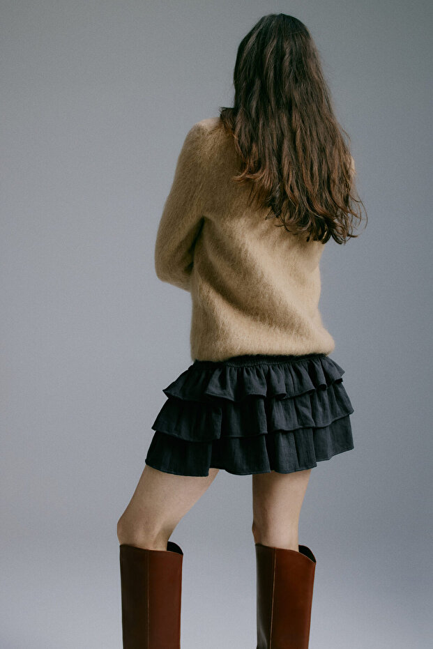 Katlı Şort Etek - 5