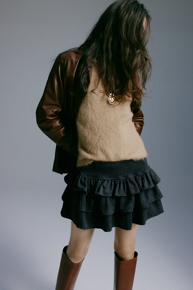 Katlı Şort Etek - 2