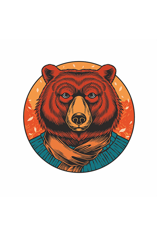 Bear Sticker 10X10 cm Colorful Sticker