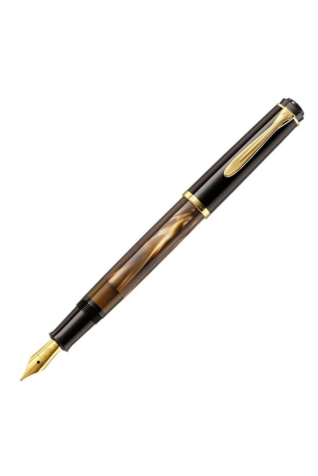 Classic M200 Marble Brown Brown Fountain Pen Ef Nib