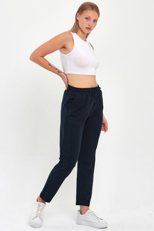 Women's Navy Blue Classic Pocket Sweatpants