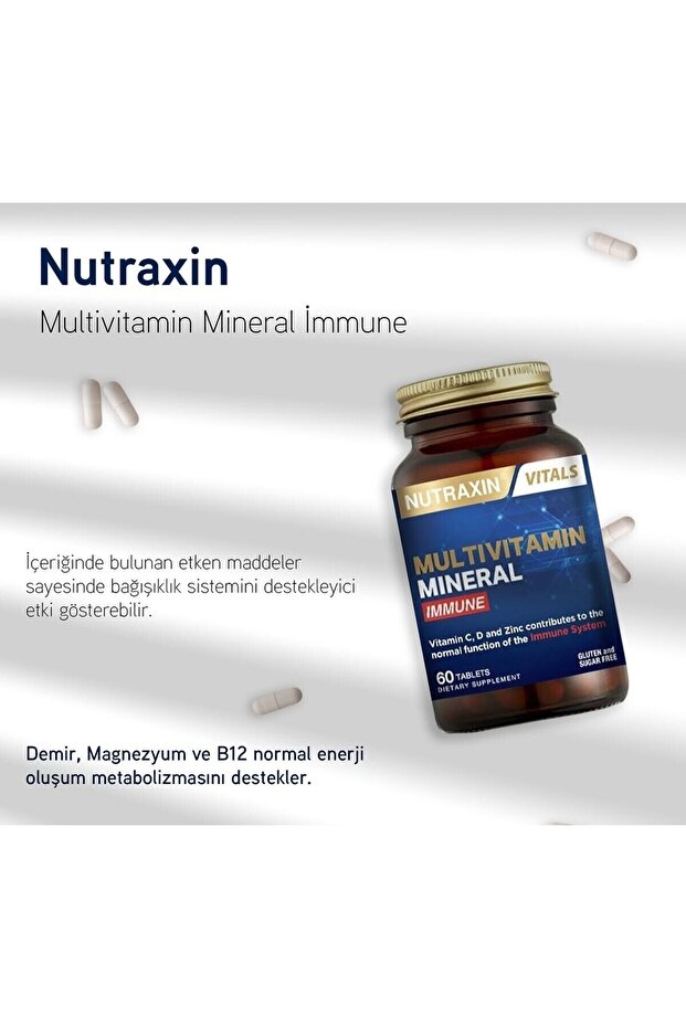 Multivitamin Mineral Immune Complex 60 Tbl - Magnezyum, C, D, Zinc, Demir, B12, Kolin, İyot - 7