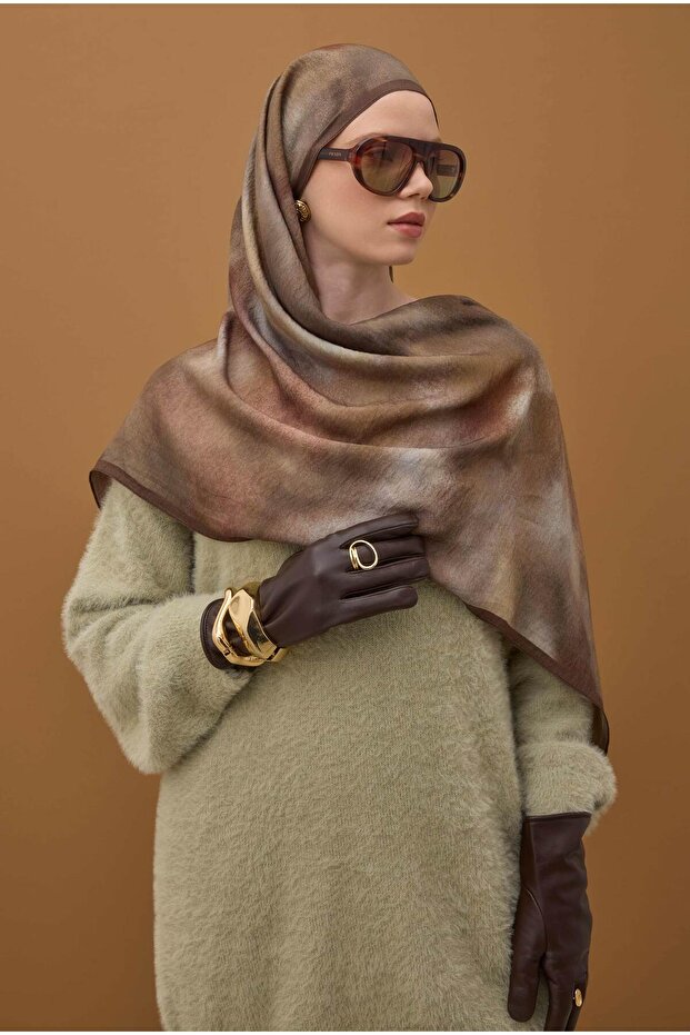 %100 Deri Kısa Eldiven Acı Kahve - 4