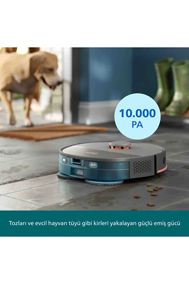 5000 Serisi Islak Kuru Robot Süpürge, Yüksek Emiş Gücü, Otomatik Boşaltma, HomeRun, Gri, XU5100/10 - 3