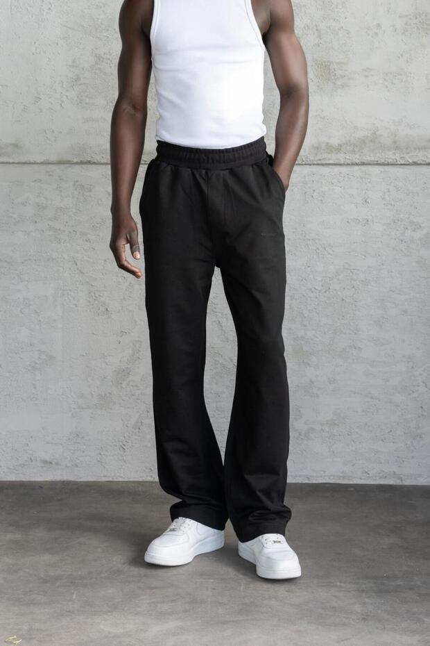 Relaxed Basic Baggy Eşofman Altı Siyah - 3