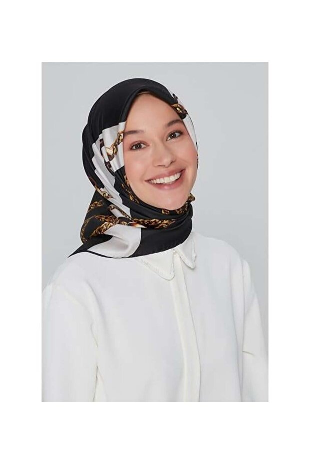 Nostalji Serisi Twill İpek Eşarp 7832D-20 - 1