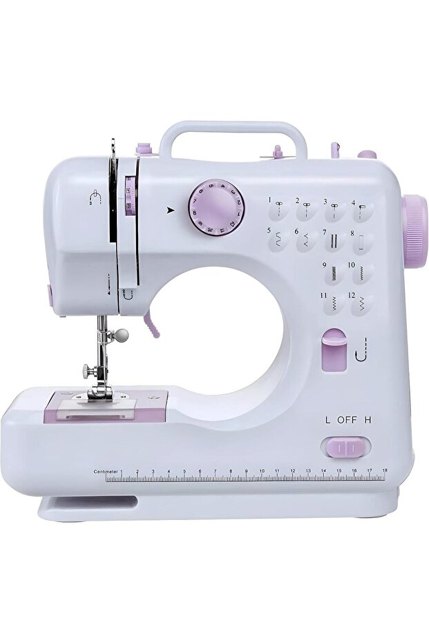 Mini Sewing Machine-12 Built-in Stitch Patterns, 2-Speed Foot Pedal, Dual Power, Sewing Kit Included