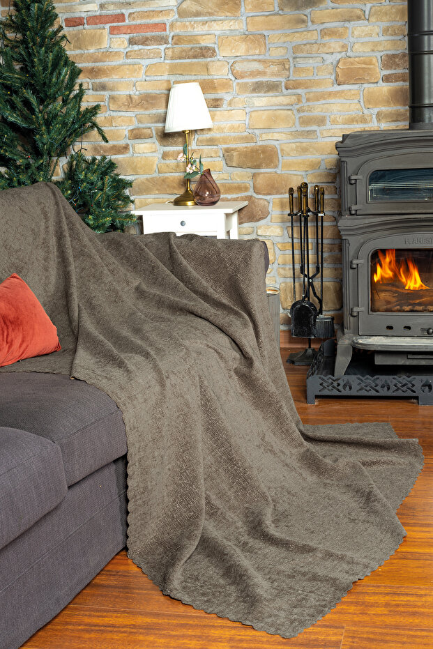 Premium Sofa Cover 110X175 Grammage Jacquard Chenille Cappuccino | Sofa Cover | 2 Pieces