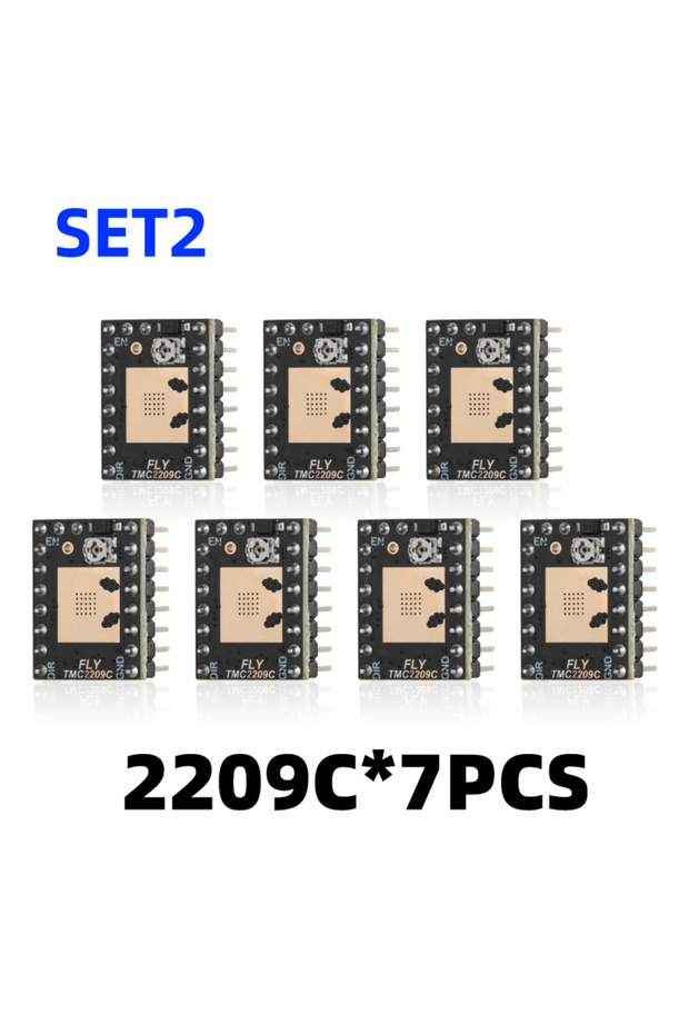 7 قطع من لوحة Tmc2209c Mellow ذات 7 محاور FLY D7 Klipper، قطع غيار لطابعة ثلاثية الأبعاد منخفضة التكلفة