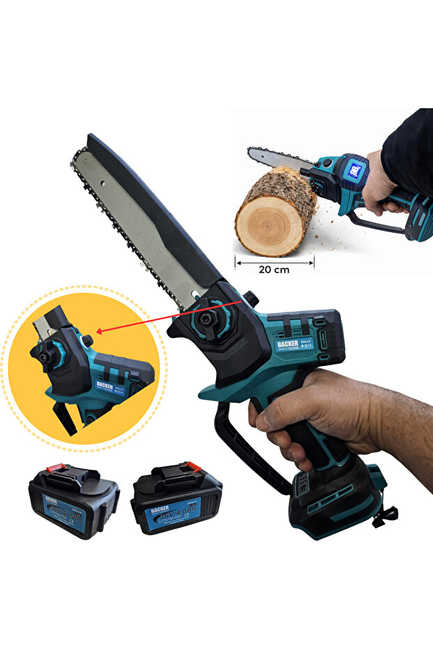 Tera Akülü Testere 4 Amper Çift Batarya - 1