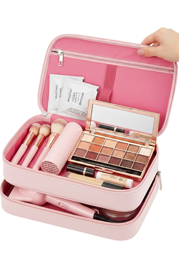 Dys Airwrap Compatible Travel Case with Compartments - Hair Styling Protective Makeup and Organizer Bag