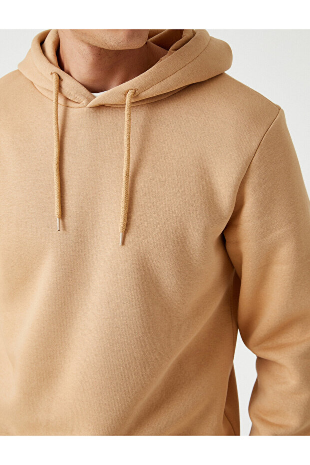 Basic Sweatshirt Kapüşonlu - 5