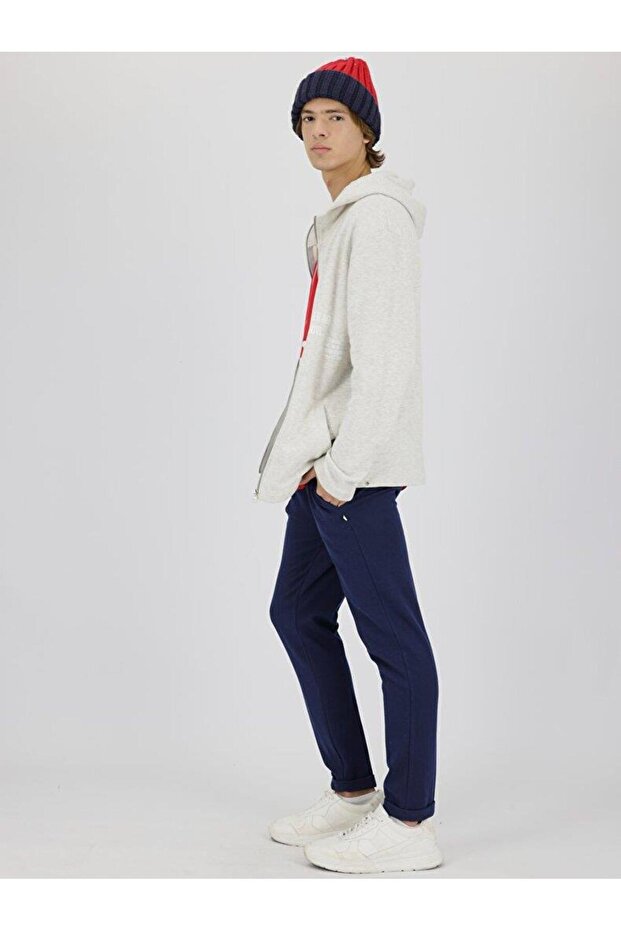 Kapüşonlu Gri Hırka - 4