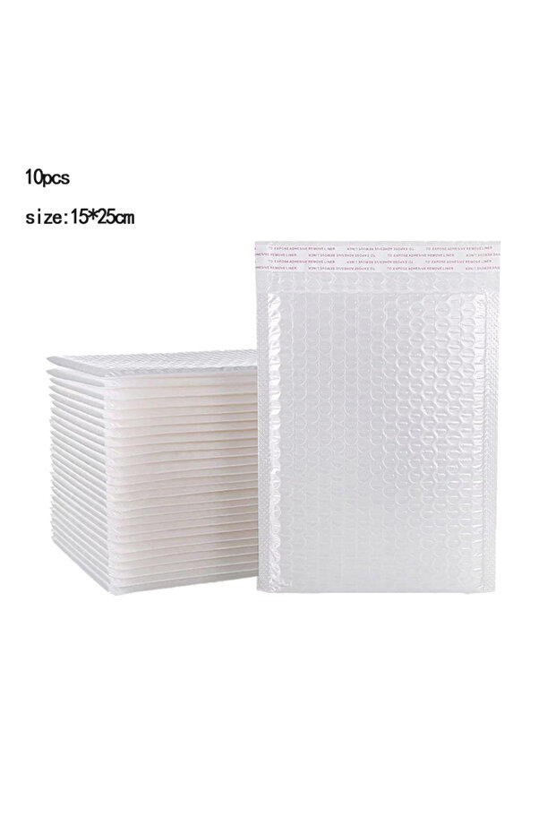 15x25 10pcs 10pcs 15x25 Inch White Poly Bubble Mailers, Self-Seal Padded Envelopes for Shipping, Mai
