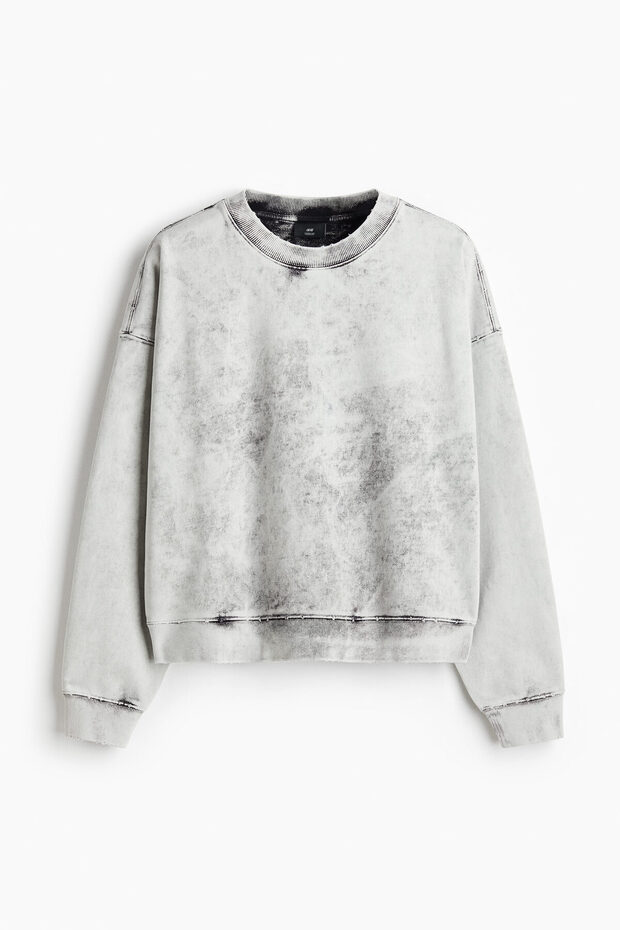 Soluk Görünümlü Sweatshirt Oversized Fit - 4