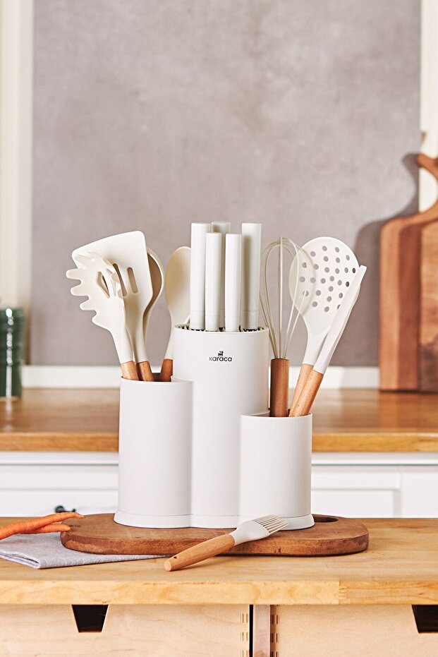 Burby 14 Parça Bıçak Seti Krem - 3