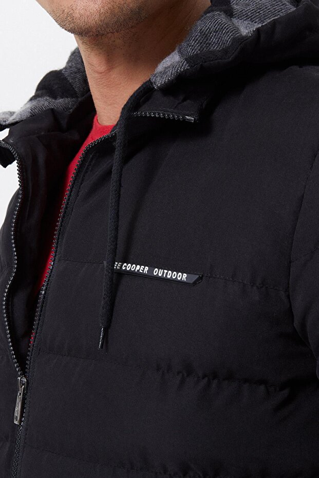 Glory Erkek Şişme Mont Siyah - 5