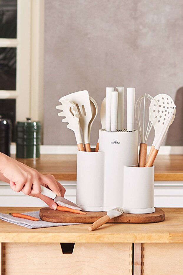 Burby 14 Parça Bıçak Seti Krem - 2