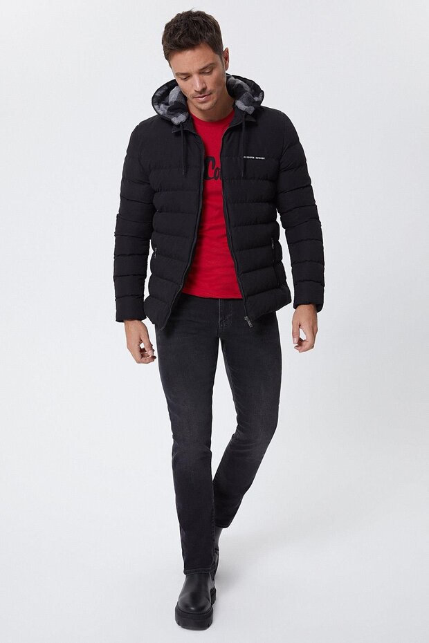 Glory Erkek Şişme Mont Siyah - 1