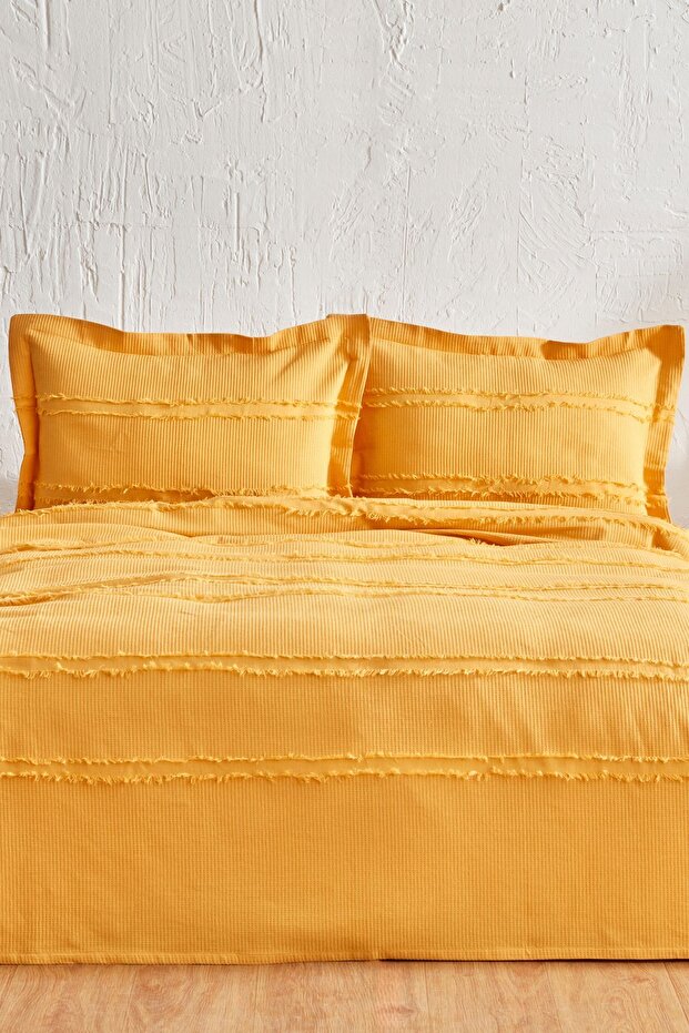 Hazel Double Bedspread Set Yellow - 2