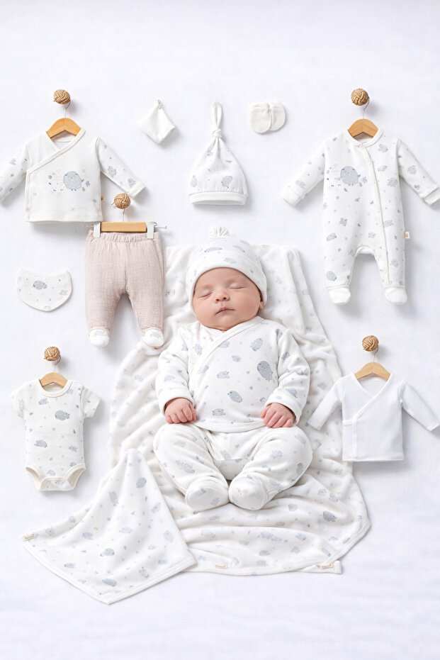 100% Organic Oeko Tex Certified Baby 10-Piece Boxed Hospital Release Set