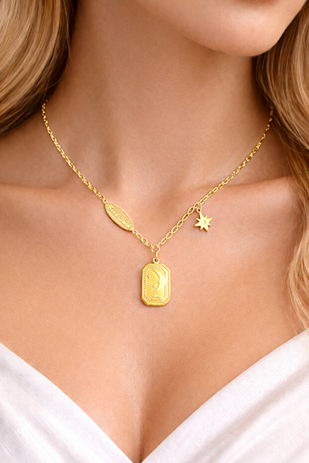 Çelik Good Luck Kolye - 2