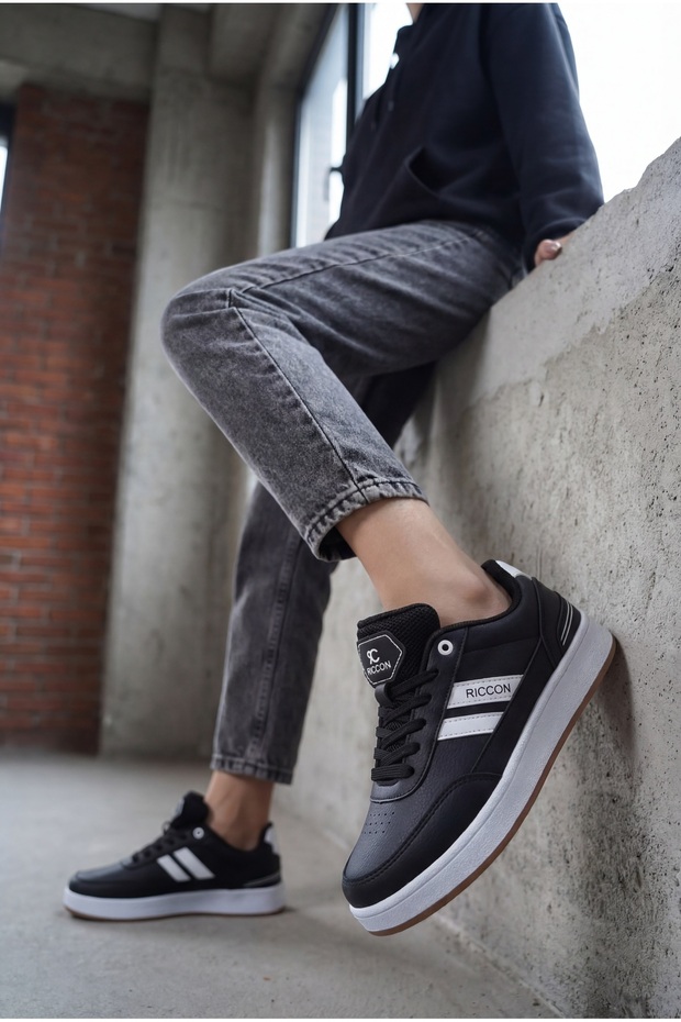 Unisex tenisky Zraudan 001234 Čiernobiely krep - 8