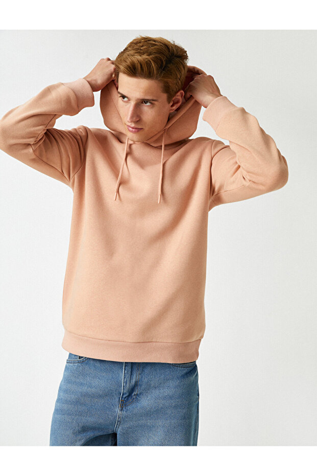 Basic Kapüşonlu Sweatshirt - 2
