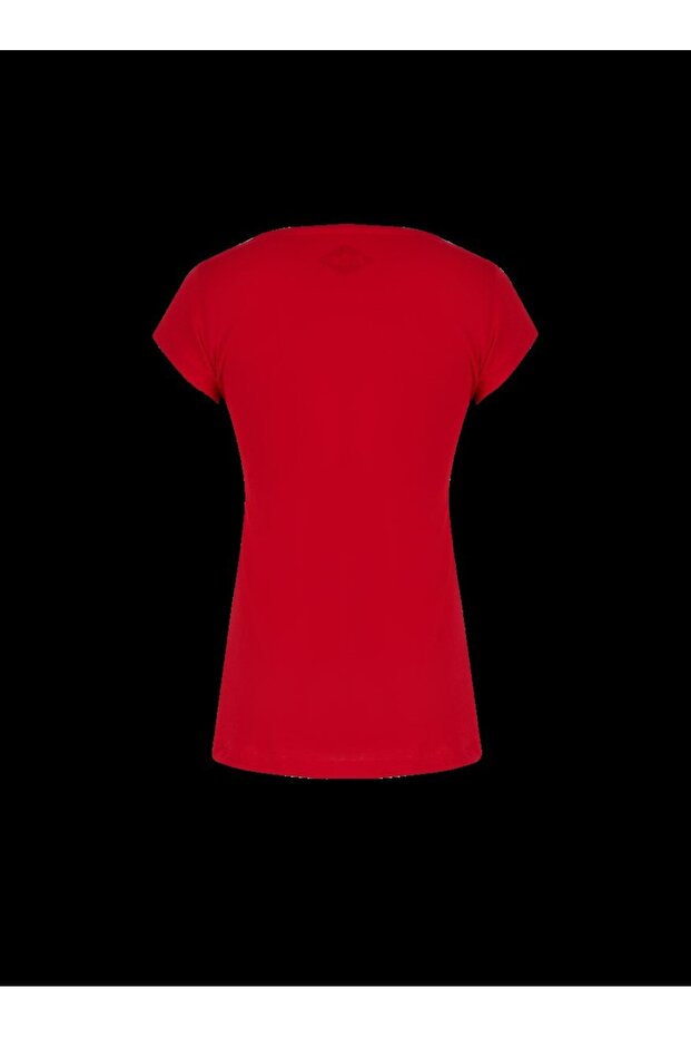 Sara Women's 100% Cotton Crew Neck T-Shirt Red