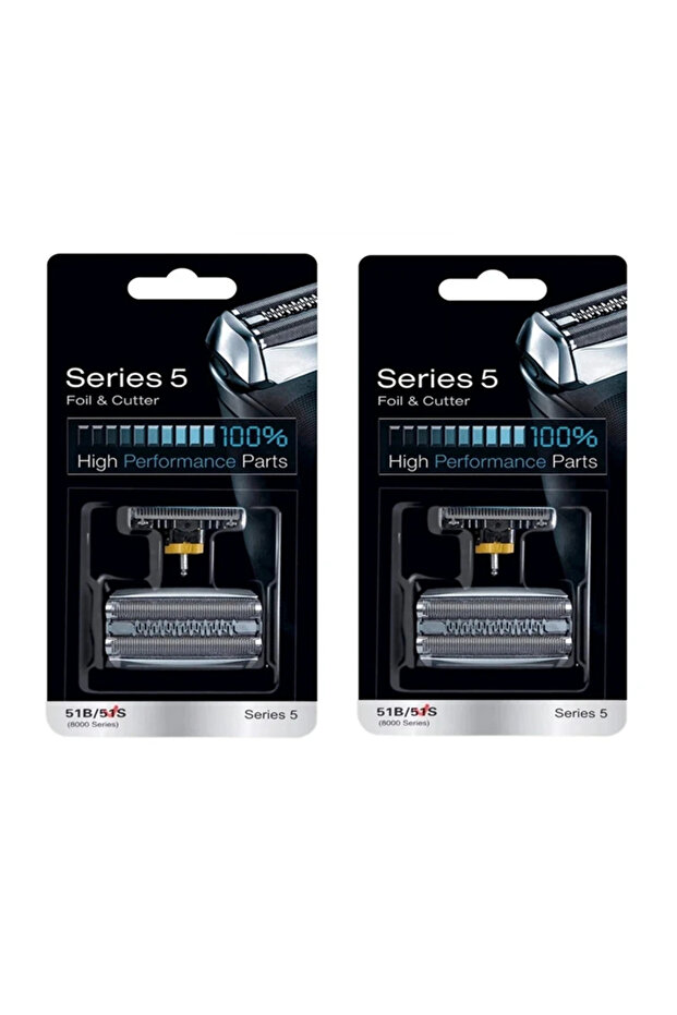 قطعتان ---- رأس بديل 51S متوافق مع ماكينات الحلاقة الكهربائية WaterFlex 5 طرازات 8000، 8970، 8985، 8986