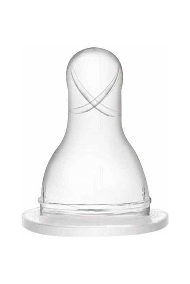 Round Silicone Baby Bottle Nipple No 2 6-18 Months