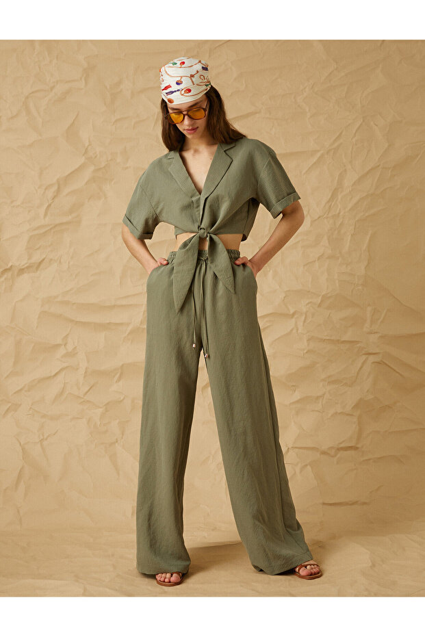 Palazzo Fabric Trousers