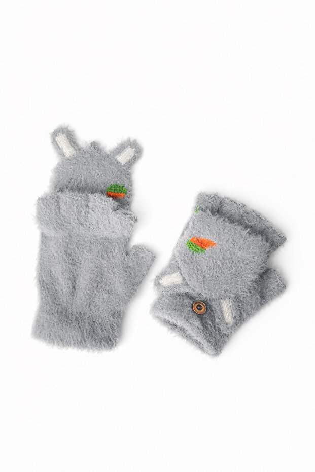 Mavi Havuç Detaylı Eldiven - 3