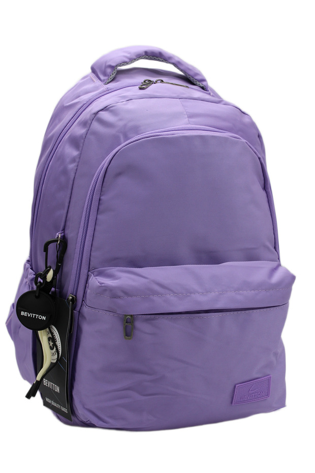 Lilac Color Waterproof Fabric Backpack Travel School Bag / 2200