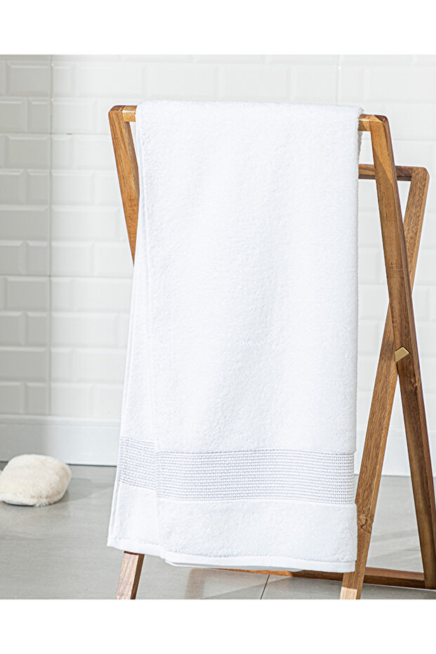 Deluxe Cotton Low Twist Bath Towel White