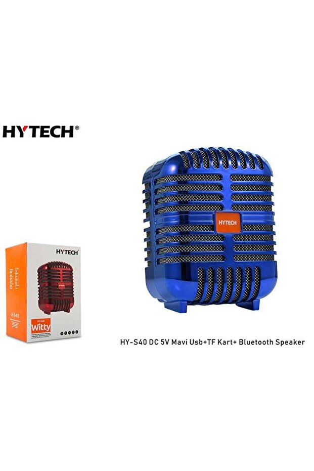 HY-S40 DC 5V Bluetooth Speaker Mavi Usb+TF Kart - 1