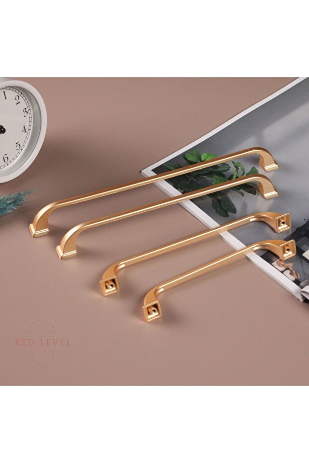 Defne 128 mm Matte Gold Modern Handle Models Luxury Country Kitchen Cabinet Drawer Furniture Handle