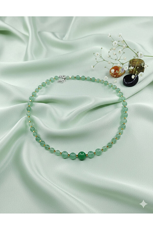 Aventurine Natural Stone Choker Necklace