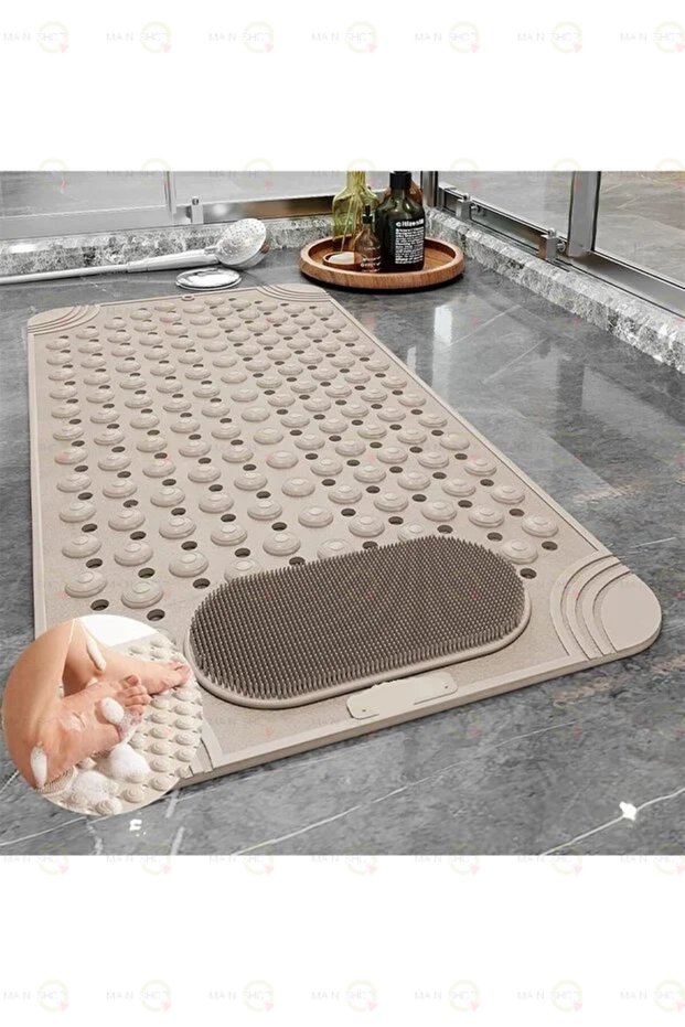 1 Piece Massage Suction Cup Bath Mat & Non-Slip Floor Shower Mat 36X69.5 cm S-162