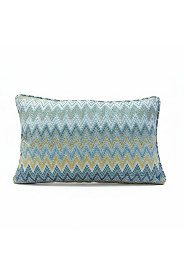 Zigzag Pattern Avant-Garde Throw Pillow Cover 35*50 Shiny Woven Fabric Luxury Series